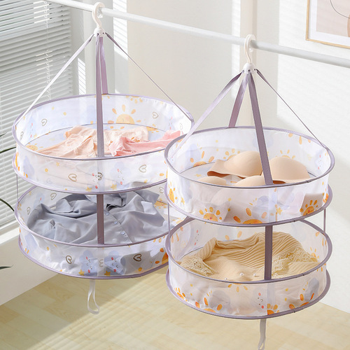 Youyi double-layer foldable clothes drying basket for drying socks, magic net bag for drying clothes, anti-deformation clothes basket wholesale