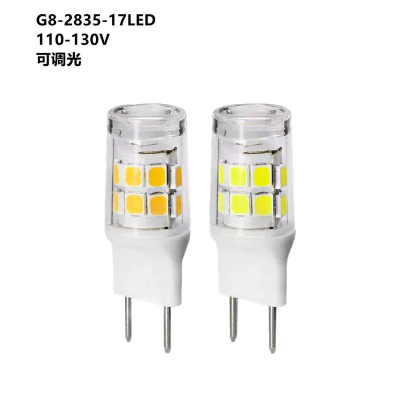 G8 Лампа с толстым основанием, 17 светодиодов/3 Вт, маленькая керамическая лампа с регулируемой яркостью, 110 В, замена галогенной лампы, горячая распродажа на Amazon.