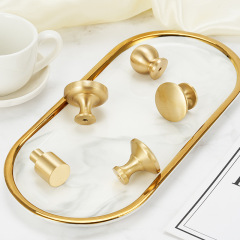 新中式簡約純黃銅實心圓球單長孔拉手家具五金衣鞋櫃抽屜櫃門把手