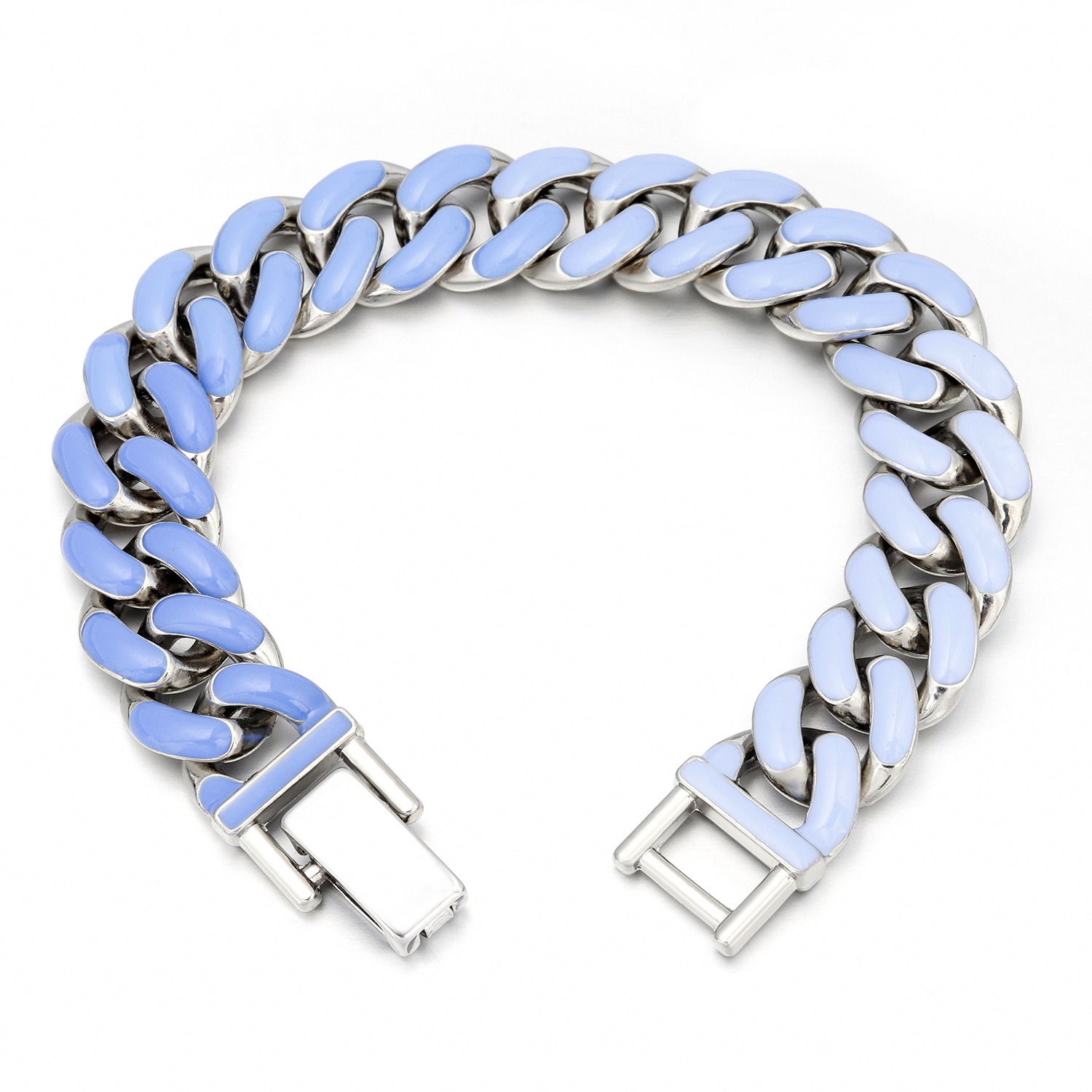 Pulseira masculina com elos cubanos • Aço inoxidável premium • À prova d'água e hipoalergênica. Estilo urbano clássico, durável e confortável. Símbolo de confiança._voghion.com
