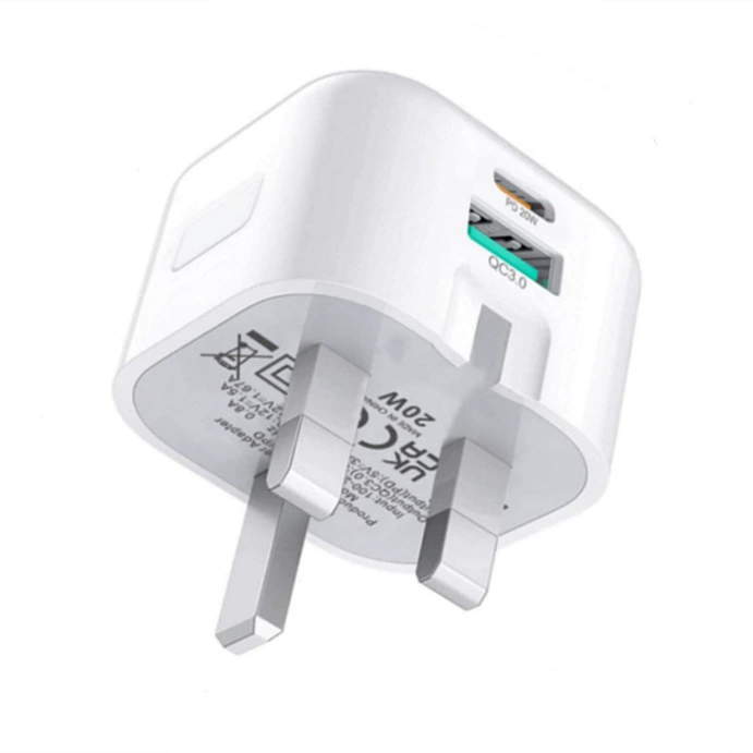 TYPE-C быстрый зарядный адаптер PD20W британский стандарт двойной PD зарядное устройство британский стандарт 20W двойной порт для мобильного телефона