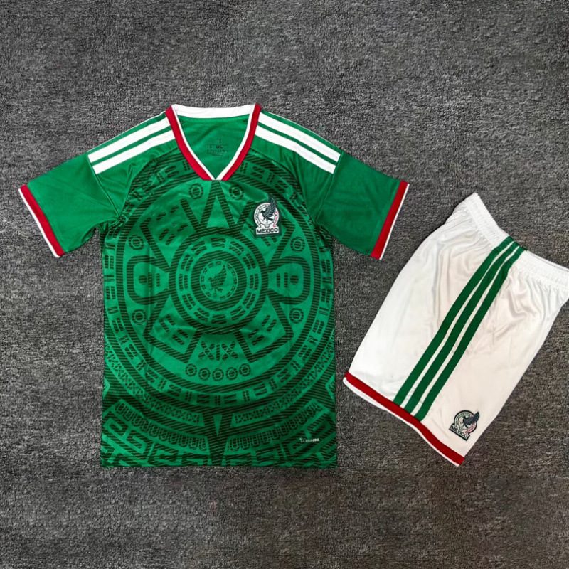 2026 Copa del Mundo de fútbol infantil trajes de mangas cortas pantalones cortos Argentina Alemania Francia niños y niñas secos rápidos image 3