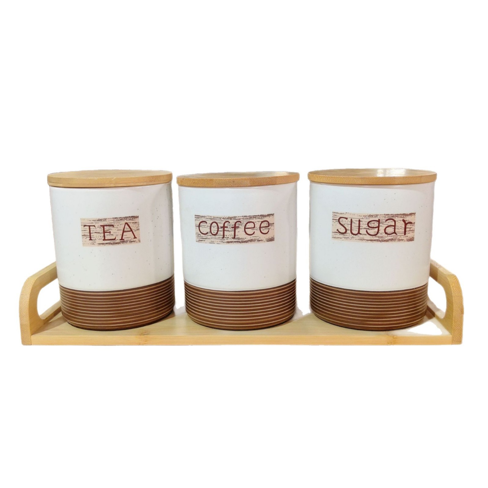 Cocina de alta gama, hogar, hogar, tanque de almacenamiento de cerámica, reno, tanque sellado de gran capacidad, tanque de azúcar de té de granos de café, juego de tres piezas