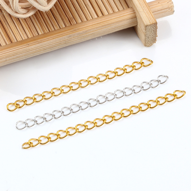 Tail Chain Stainless Steel Extension Chain 5cm Non-Fading High Color Retention Handmade DIY Jewelry Adjustment Chain Tail Chain Spot Wholesale Tail Chain Stainless Steel Extension Chain 5cm Non-Fading High Color Retention Handmade DIY Jewelry Adjustment Chain Tail Chain Spot Wholesale