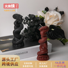 新型低温ろうそく蛇彫刻家庭香薫ろうそく蛇形滴ワックスクロスボーダー卸売り大豆ワックス置物