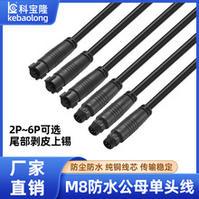 ���M8���ղ�ͷIP67��ˮ������24AWG�綯Ħ���������������ӵ�Դ