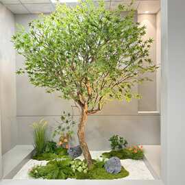仿真绿枫树假青枫树大型设计绿植造景橱窗室内外仿生植物装饰摆件