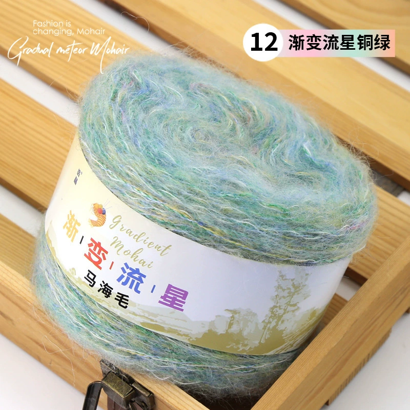 Woolen starry sky, hat, scarf, rainbow sweater, ball of yarn, gradient