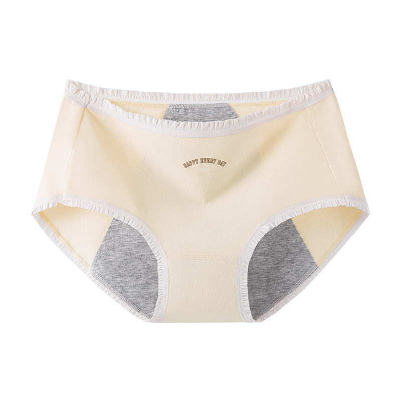 Ropa interior fisiológica de algodón puro para mujer, período menstrual, entrepierna antibacteriana, entrepierna a prueba de fugas, entrepierna larga, ropa interior especial para tía