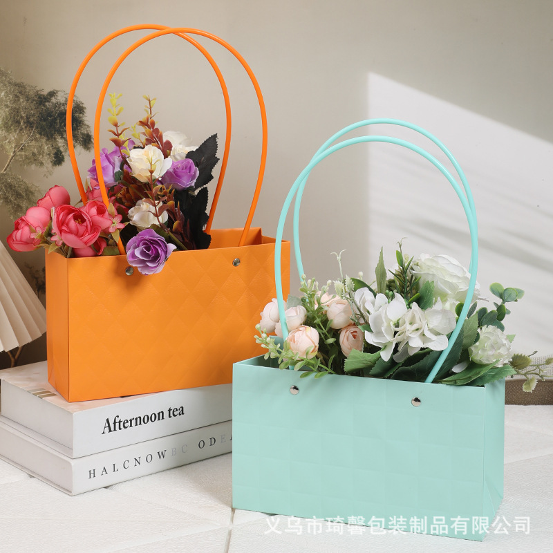 Caja Portátil para Flores de Cartón Blanco Impermeable para Arreglos Florales image 5