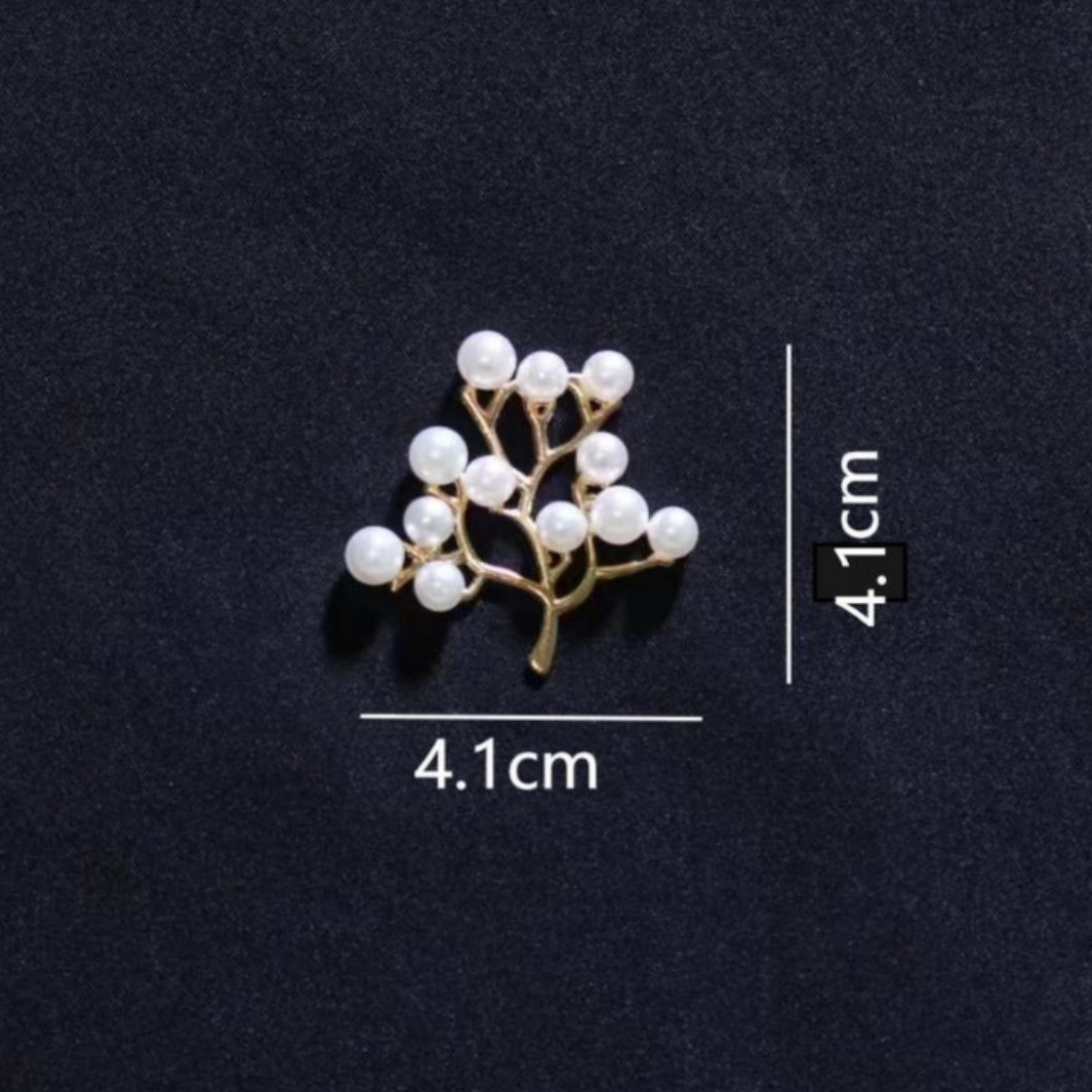 작은 금베이스 순수한 백색 진주