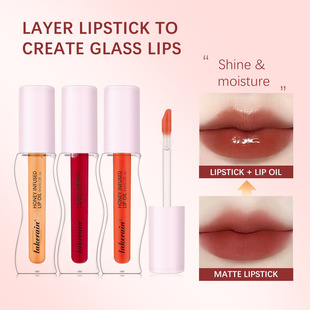 Cross-Border Lakerain Wave Lip Oil Moisturizing Honey Lip Oil Lip Gloss Cute Pouty Lips