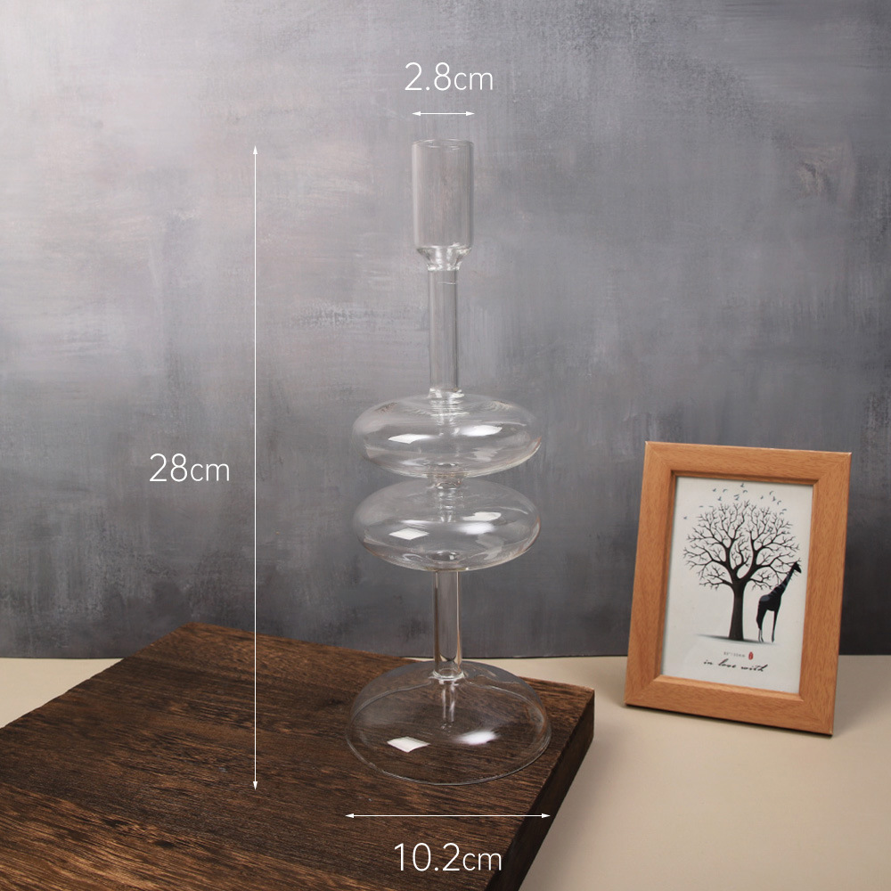 Candelaria de cristal moderna europea simple para el hogar accesorios de boda candelabros decoración para el hogar candelabros de vidrio al por mayor