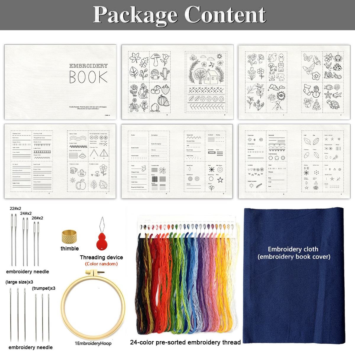 Kit de Bordado StitchBook Original Popular Transfronterizo, Bordado Hecho a Mano, Libro de Bordado DIY, Material de Bordado