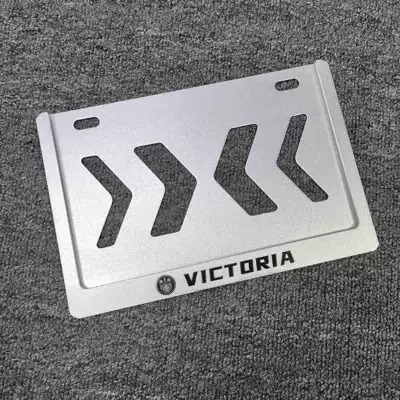 for Motorcycle License Plate Frame | Nömrə qabı - mopai-magnesium-aluminum-alloy-anti-bending-frosted-silver-victoria