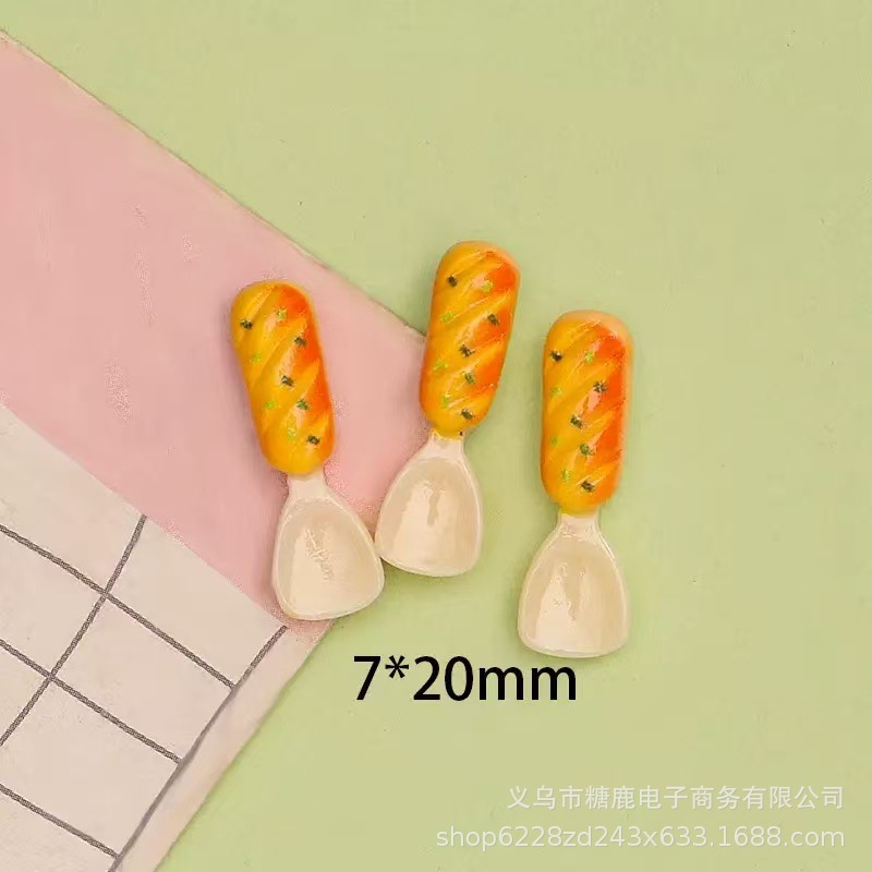 ミニ食人種ナイフフォークスプーン食人種樹脂アクセサリークリームヘアクリップ携帯ケース冷蔵庫キーホルダー