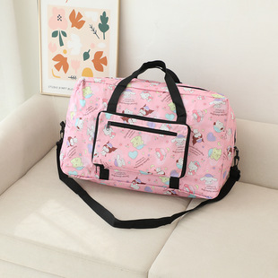 Cartoon Foldable Travel Bag Meile Little White Dog Waterproof Duffel Bag Clothing Storage Bag Can Be Fixed on the Luggage Rack