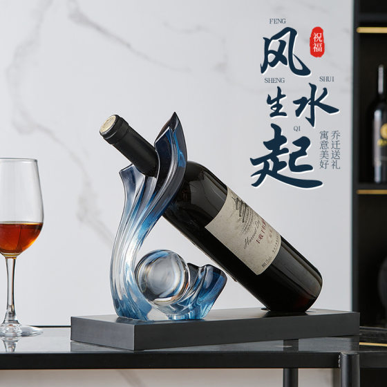 Light Luxury Abstract Art Style Wine Rack Living Room TV Cabinet Wine Cabinet Decorative Ornaments New House Gift