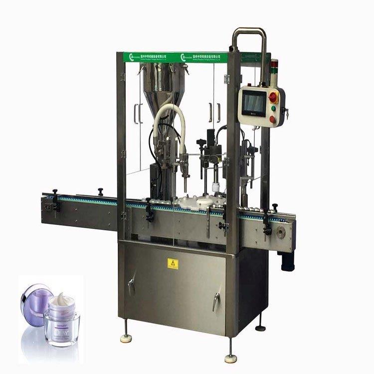 全自动多效智妍精华滋养霜灌装旋盖机 贵阳六盘水护肤灌装旋盖机