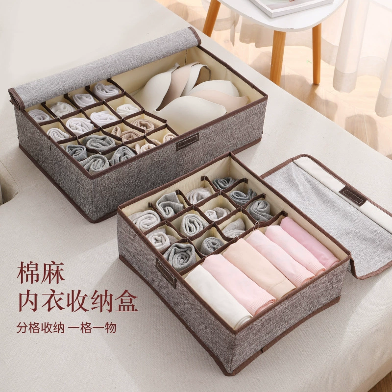  underwear, bra, socks, cloth, storage box, cotton and linen