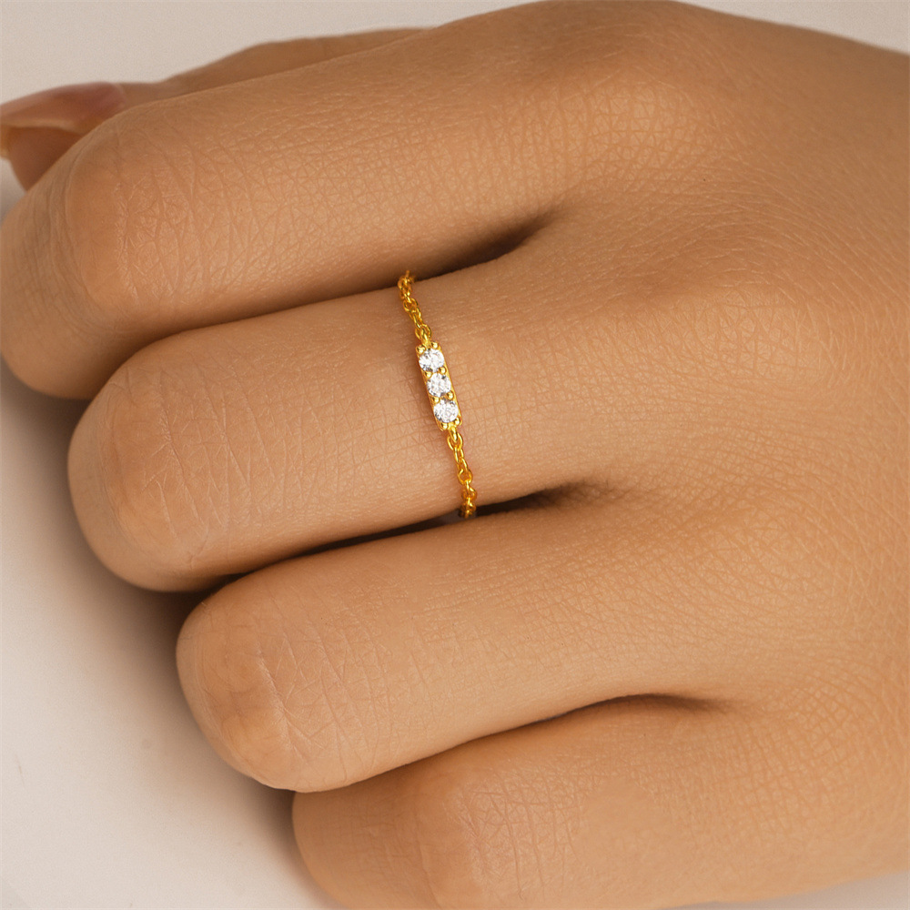 2g Weight Zircon Inlay Material Rings Classification Adjustable Ring Size 1 Piece Quantity Daily Occasion 925 Sterling Silver Material Geometric Pattern All Seasons Season Women's Gender Plating, Inlay Design IG Style Style 925 Sterling Silver Zircon Geometric Rings 925 Sterling Silver Rings 7