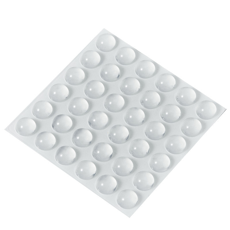 Partículas anticolisión transparente accesorios de muebles de partículas antideslizantes de silicona redonda almohadilla de pie de silicona de absorción de choque mesa y silla Mat