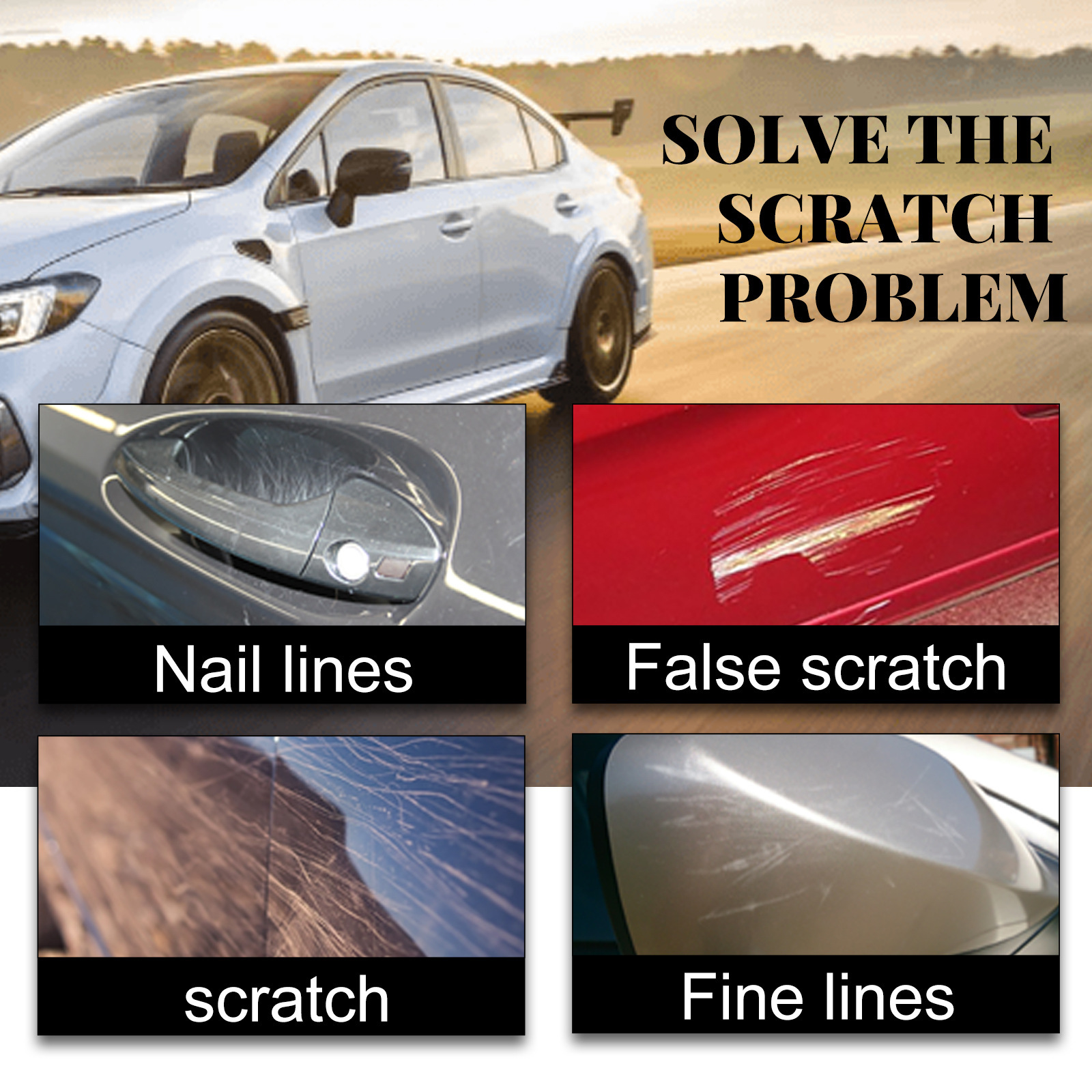 Rayhong Car Paint Care Scratch Repair Agent Removes Car Paint Scratches, Renovates, Protects Scratches, Decontaminates, Polishes and Polishes