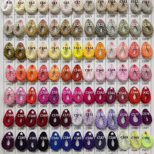 I6CV Wholesale 5mm Thick Round Cotton Rope Braided Rope Handmade Rope 200 Colors Eight-Strand Colorful Clothing Hat Pants Belt Tying