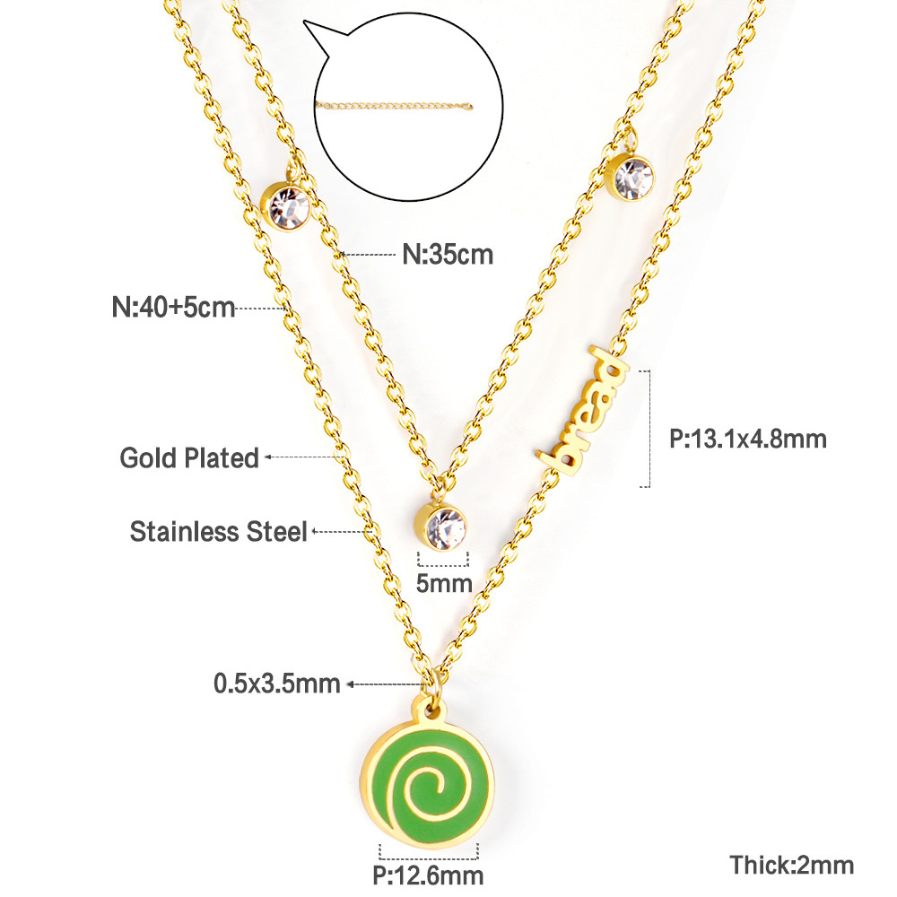 Pastoral Pumpkin Car Watermelon Stainless Steel Chain Pendant Necklace