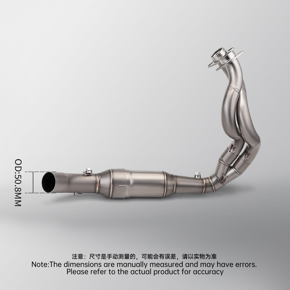 Motorcycle Exhaust Pipe Full Set Modification Z650 Er6N Front and Rear Section Set Non-Destructive Installation-