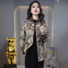 中年妈妈大码新中式国风外套2025冬季新款时尚洋气保暖加厚棉衣
