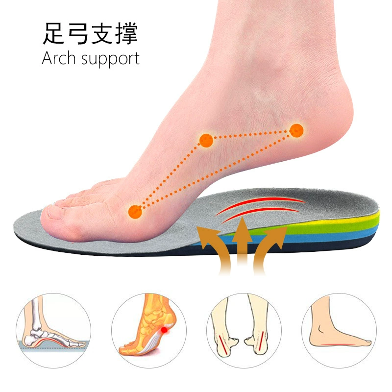 Прямые поставки внешней торговли Внутренние продажи EVA Материал опрокидывания ноги опрокидывания арки плоские ступни не разрушены стельки на заказ