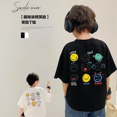 Children's and Unisex Short Sleeve Cotton T-shirt, Breathable and Absorbent, INs Summer New Arrival Baby and Kids Half Sleeve Top for Toddlers