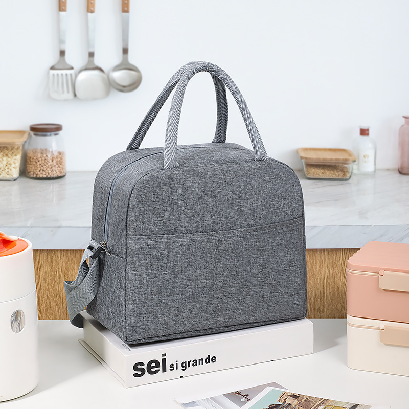 Bolsa de aislamiento de tela simple de Oxford, bolsa de almuerzo portátil de gran capacidad, bolsa de aislamiento de mochila, bolsa de picnic de comida para el trabajo y la escuela.