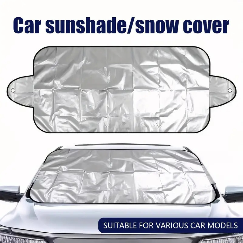 Car sunshade for the front windshield, sun protection, heat insulation, sunshade panel, blackout curtain, interior snow cover, universal snow cover