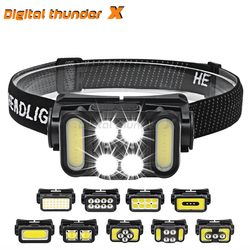 Nuevo suministro transfronterizo al aire libre faro onda inducción COB trabajo fuerte luz faro rojo azul