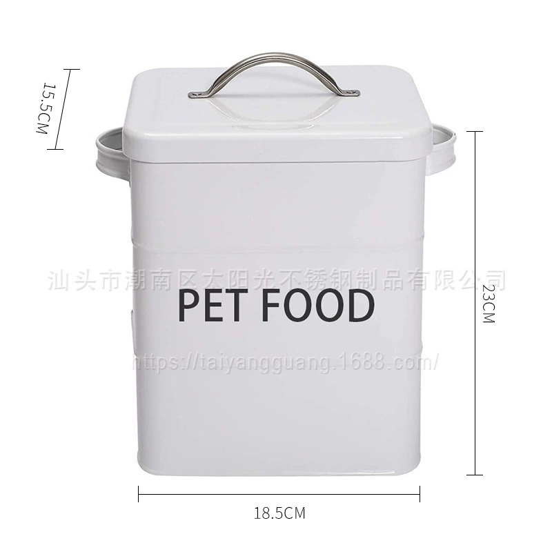 Источник завод ведро для хранения зерна для домашних животных герметичный влагостойкий металлический резервуар для хранения настольный резервуар для хранения корма для кошек ведро для собачьей еды