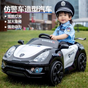 Porsche children's electric car four-wheel remote control car-year-old boy and girl baby toy car charging can sit