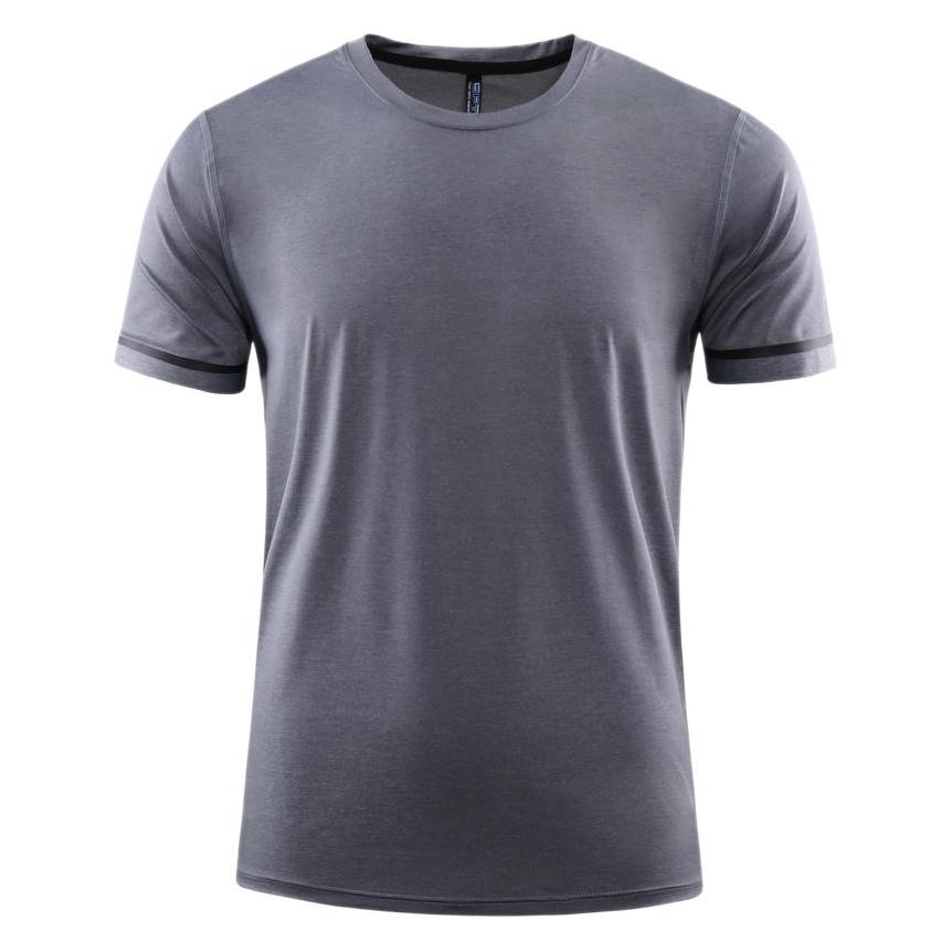 Camiseta de cuello redondo de secado rápido impresa logotipo de impresión de verano deportivo acondicionamiento físico ropa de trabajo bordada ropa de trabajo