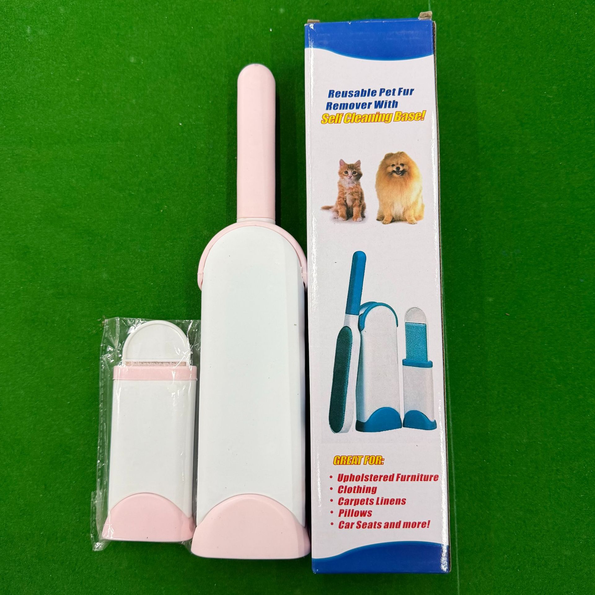 Rodillo quitapelusas retráctil y electrostático, ideal para eliminar polvo, pelo y pelusa de ropa o mascotas, con caja de almacenamiento