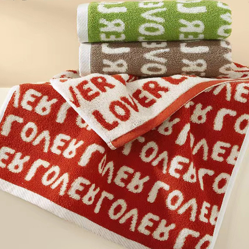 Pure Cotton Towel Gift Full Cotton Pattern Wholesale Factory Unisex Face Wash Soft Absorbent Thick Supermarket Labor Protection