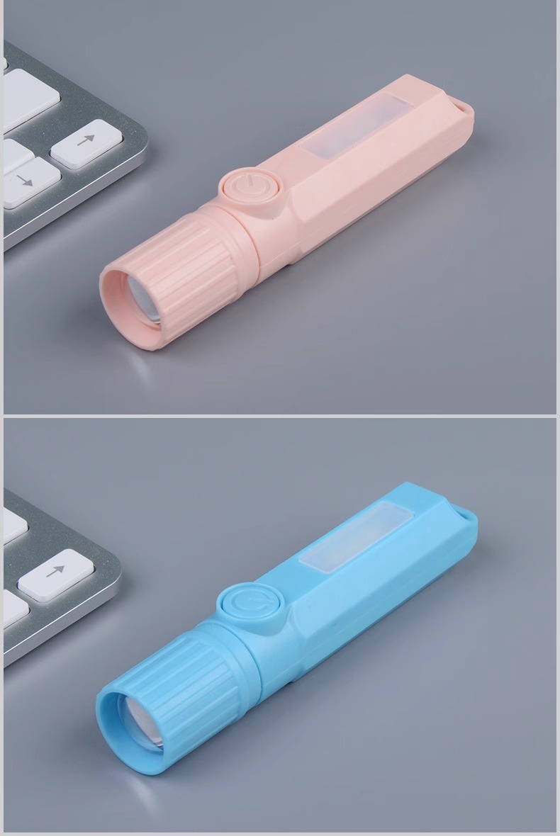 Rainlight Led Mini Compact Portable Lithium Battery Flashlight for Students and the Elderly Portable Lighting with Emergency Side Light