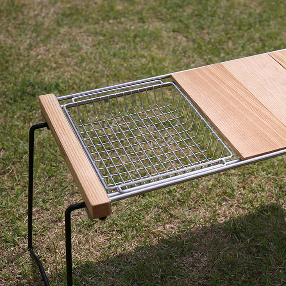 定制不锈钢户外野餐配件厨房水槽沥水篮camping table wire tray