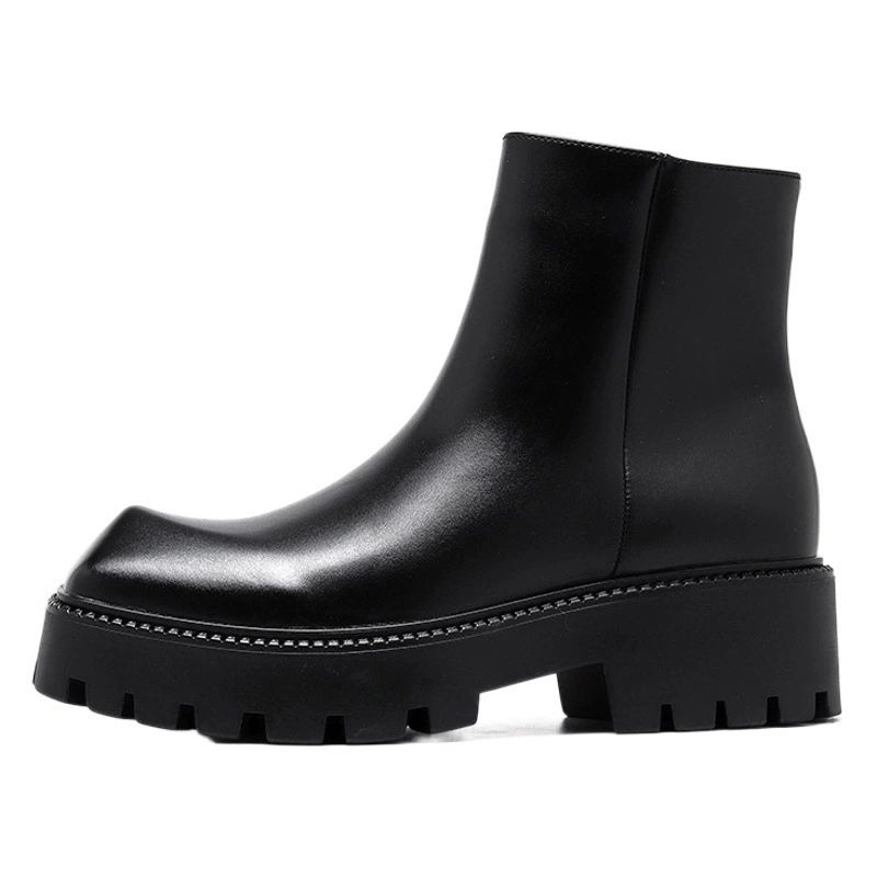 Европейские и американские уличные Молодежные уличные Пригородные Ботинки Челси 2024 Осень Новый корейский стиль Ботинки Martin на платформе с квадратным носком