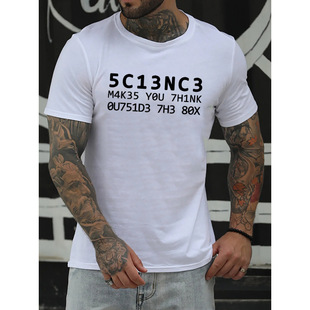 B 41763 Fun science printed quick-dry tee Ȥζ�ƌWӡ���ٸ� T
