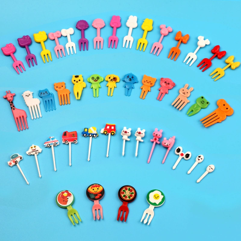 Трансграничные эксклюзивы для японских домашних мультфильмов креативные фруктовые вилки цветные милые животные фрукты вилка набор оптом
