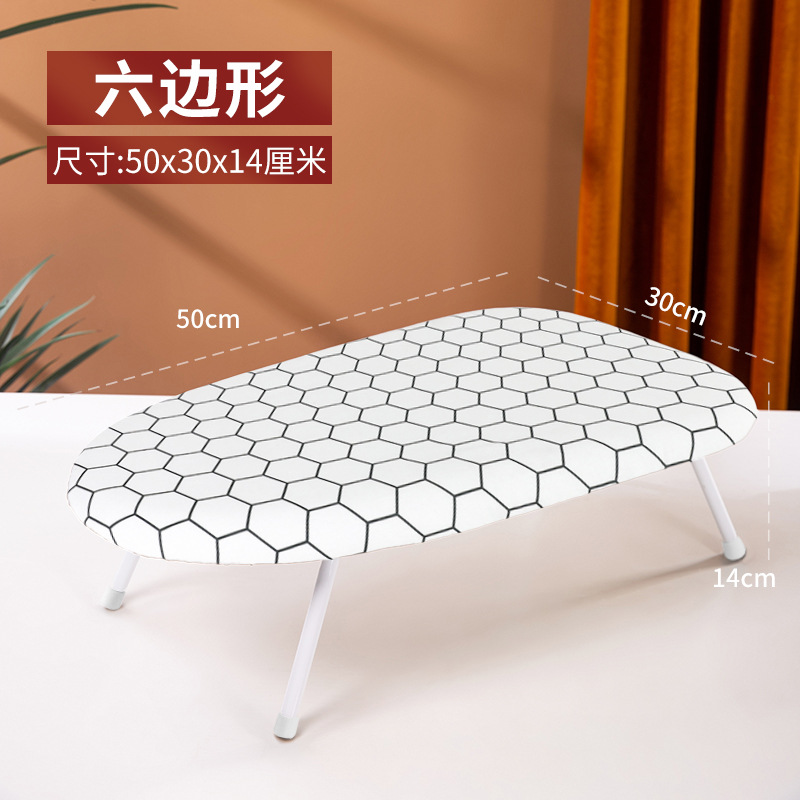 Hogar pequeña tabla de planchar de escritorio dormitorio plegable mini tabla de planchar multifuncional ajustable de alta temperatura portátil