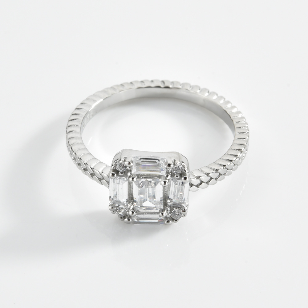 Simple Style Style 925 Sterling Silver Geometric Rings