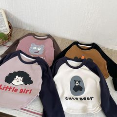 女童打底衫兒童冬季修身甜辣上衣寶寶美式印花緊身T恤潮0033A022