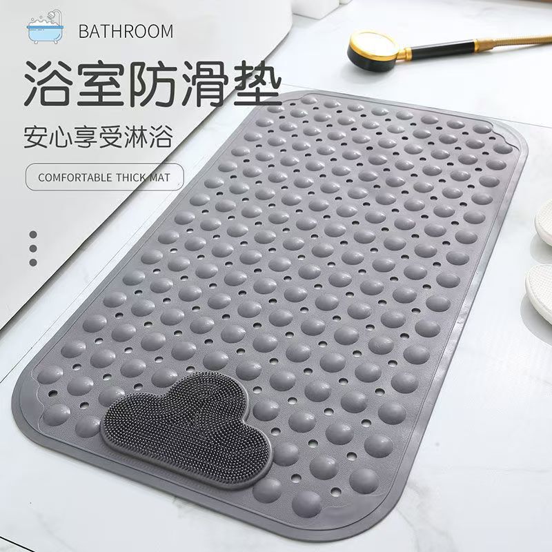 Popular Foreign Trade Bathroom Non-Slip Mat Cloud Massage Anti-Slip Mat Bath Mat Shower Room Anti-Slip Foot Mat with Suction Cups